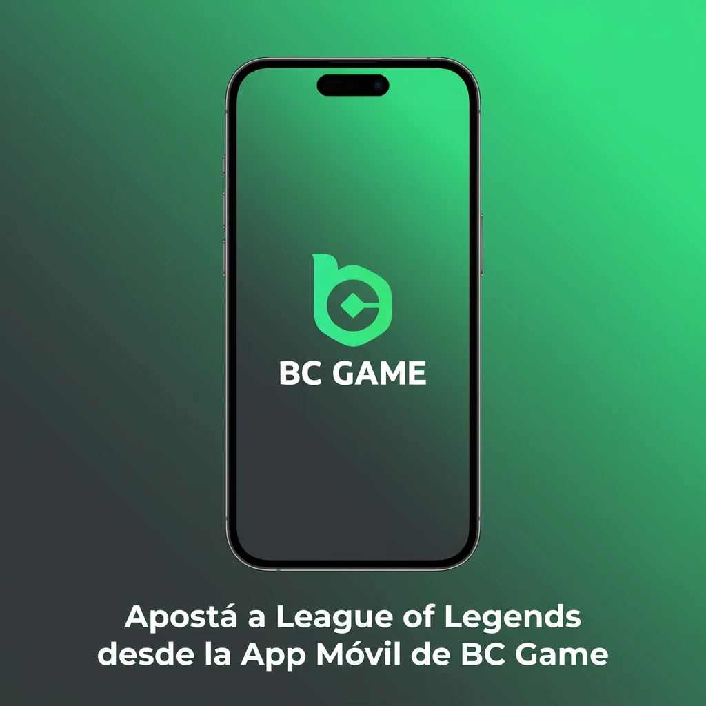 BC Game mobile app interface showing League of Legends esports betting options with live odds and match tracking features.