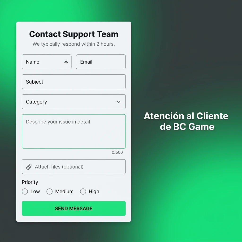 BC Game customer support channels including live chat, email, help center, and Telegram available 24/7