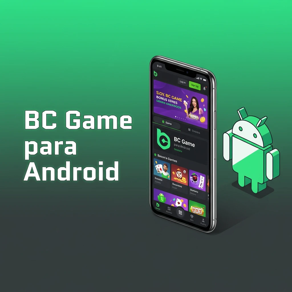 BC Game Android APK download and installation steps on a mobile device screen