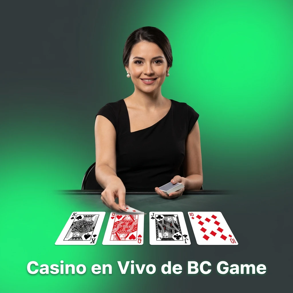 Live casino table with real dealer in HD stream, featuring blackjack, roulette, baccarat and game shows at BC Game.