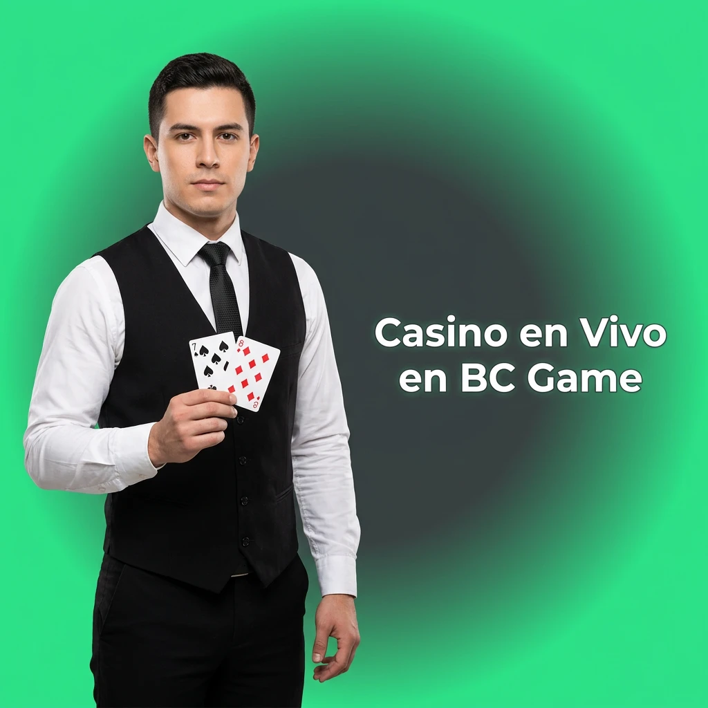 Live casino dealer at BC Game studio with roulette, blackjack, and baccarat tables in real-time broadcast