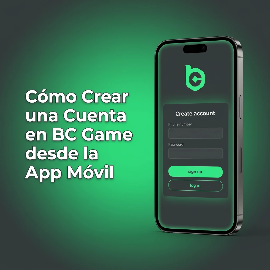 BC Game app registration screen on iOS showing sign-up form with email and password fields