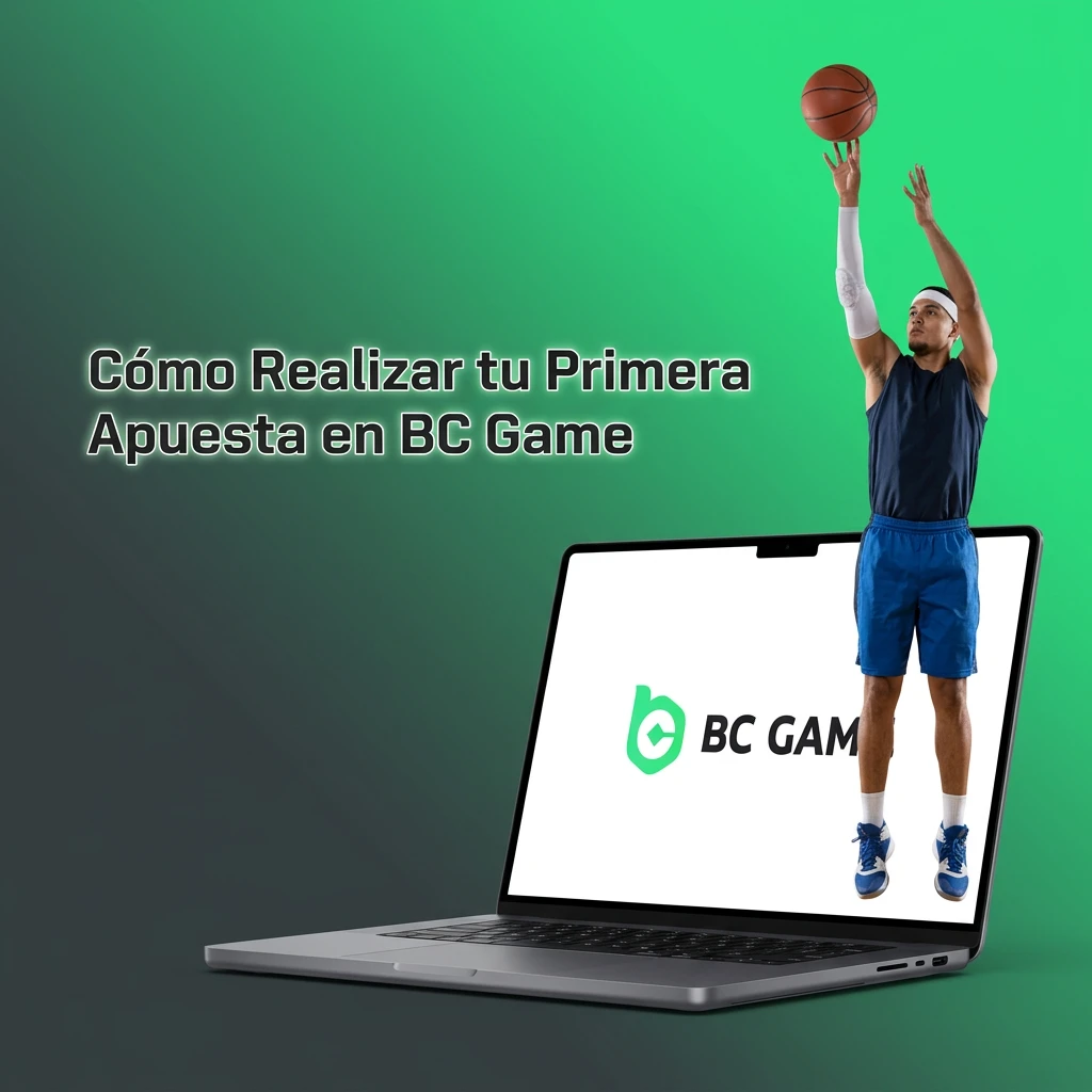 Paso a paso para realizar tu primera apuesta en BC Game: registro, depósito y selección de mercado deportivo.