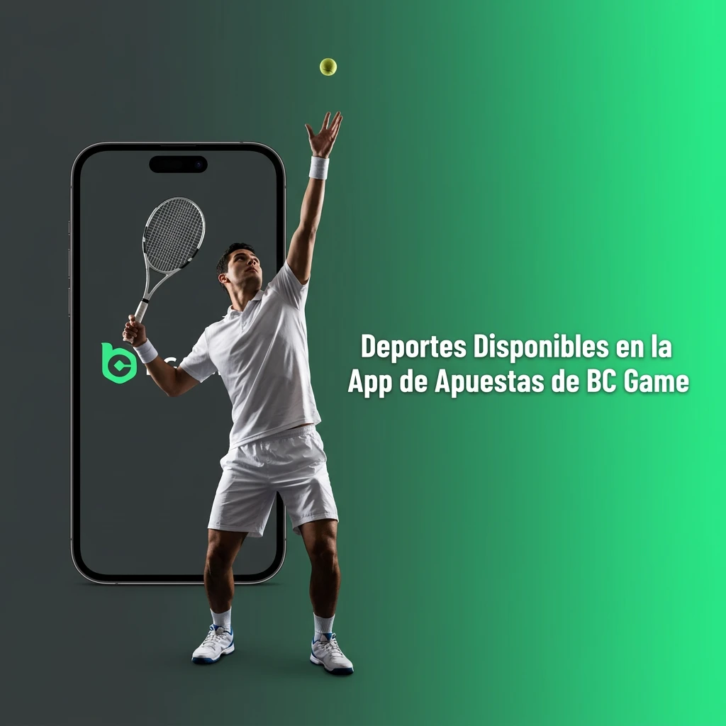 BC Game app deportes disponibles: fútbol, baloncesto, tenis, eSports, MMA y más para apostar en vivo o prematch.