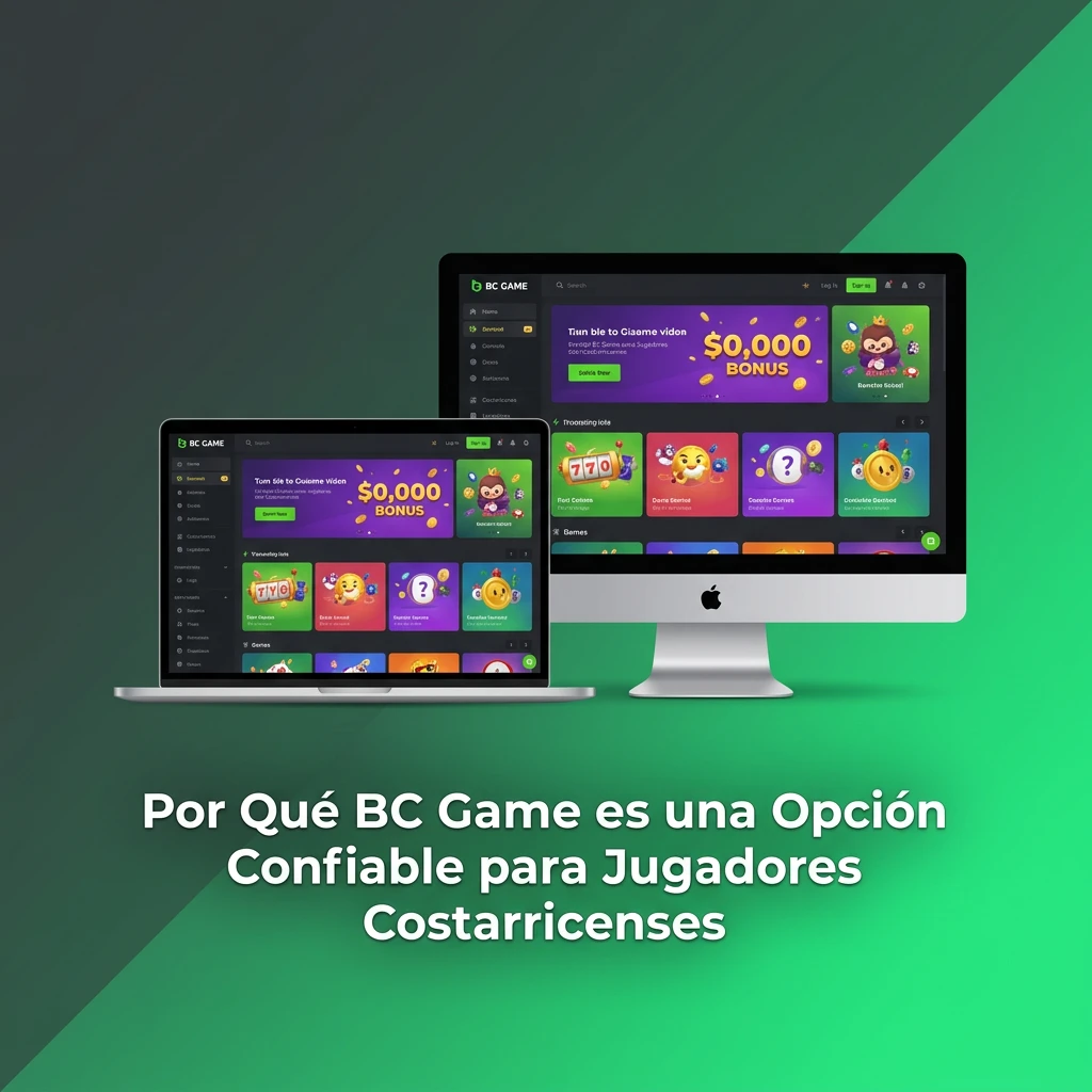 BC Game platform interface showing sports betting options, security features, and mobile app for Costa Rican players